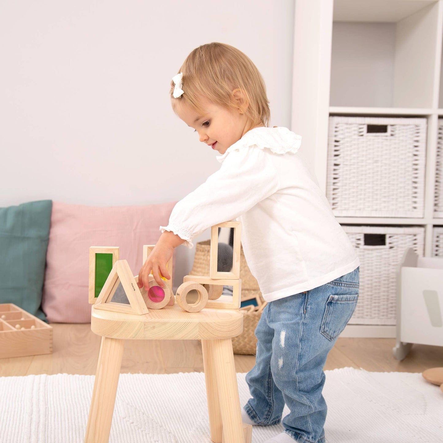 Rainbow Blocks - Wooden Sensory Building Blocks