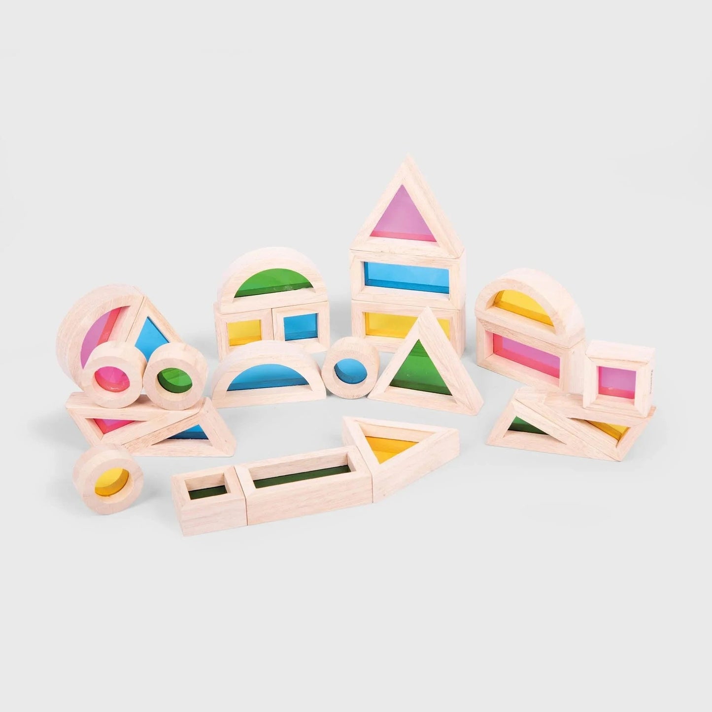 Rainbow Blocks - Wooden Sensory Building Blocks
