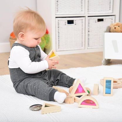 Rainbow Blocks - Wooden Sensory Building Blocks