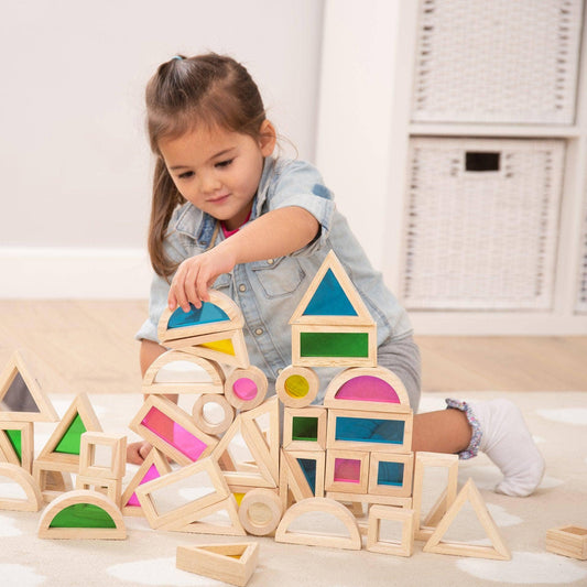 Rainbow Blocks - Wooden Sensory Building Blocks