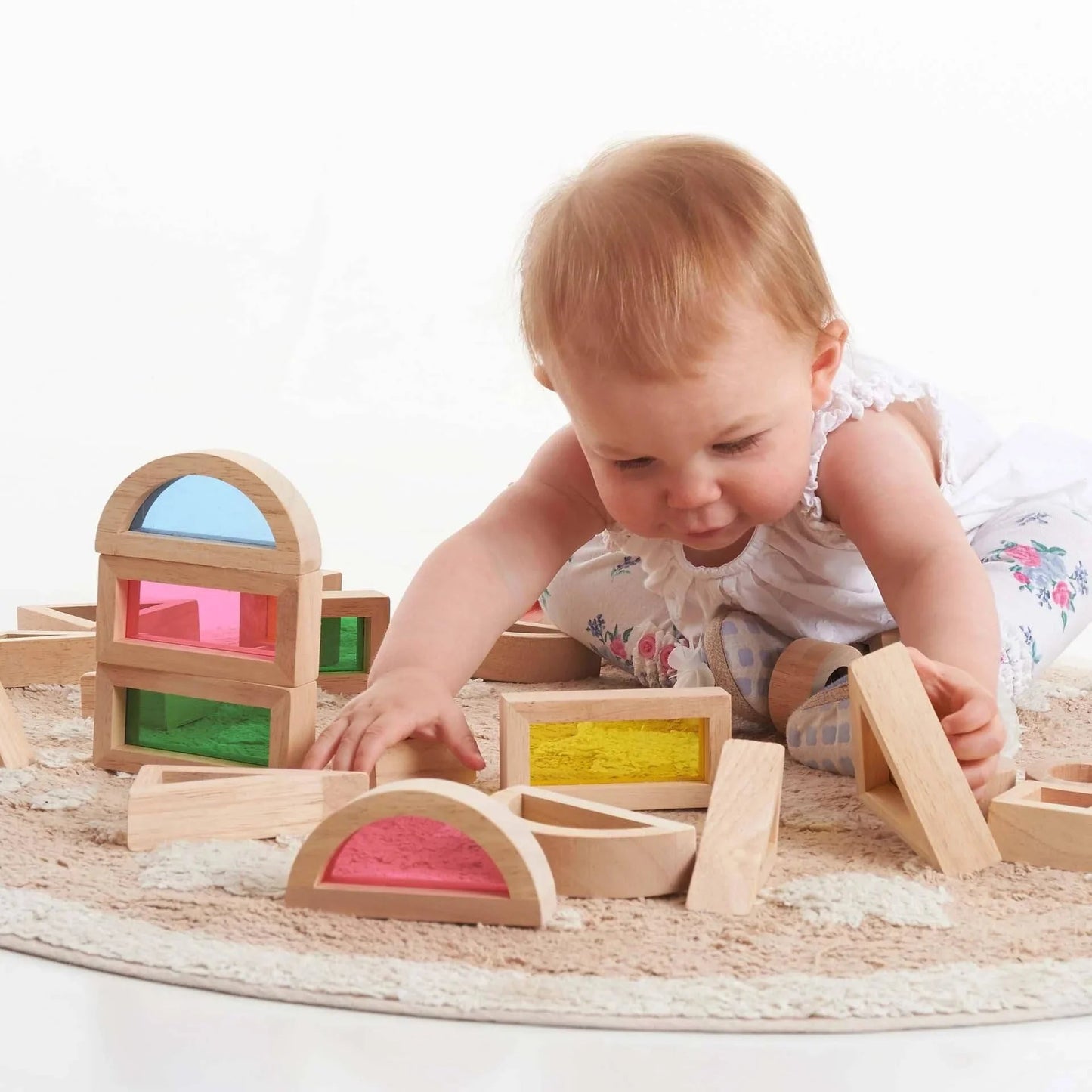 Rainbow Blocks - Wooden Sensory Building Blocks