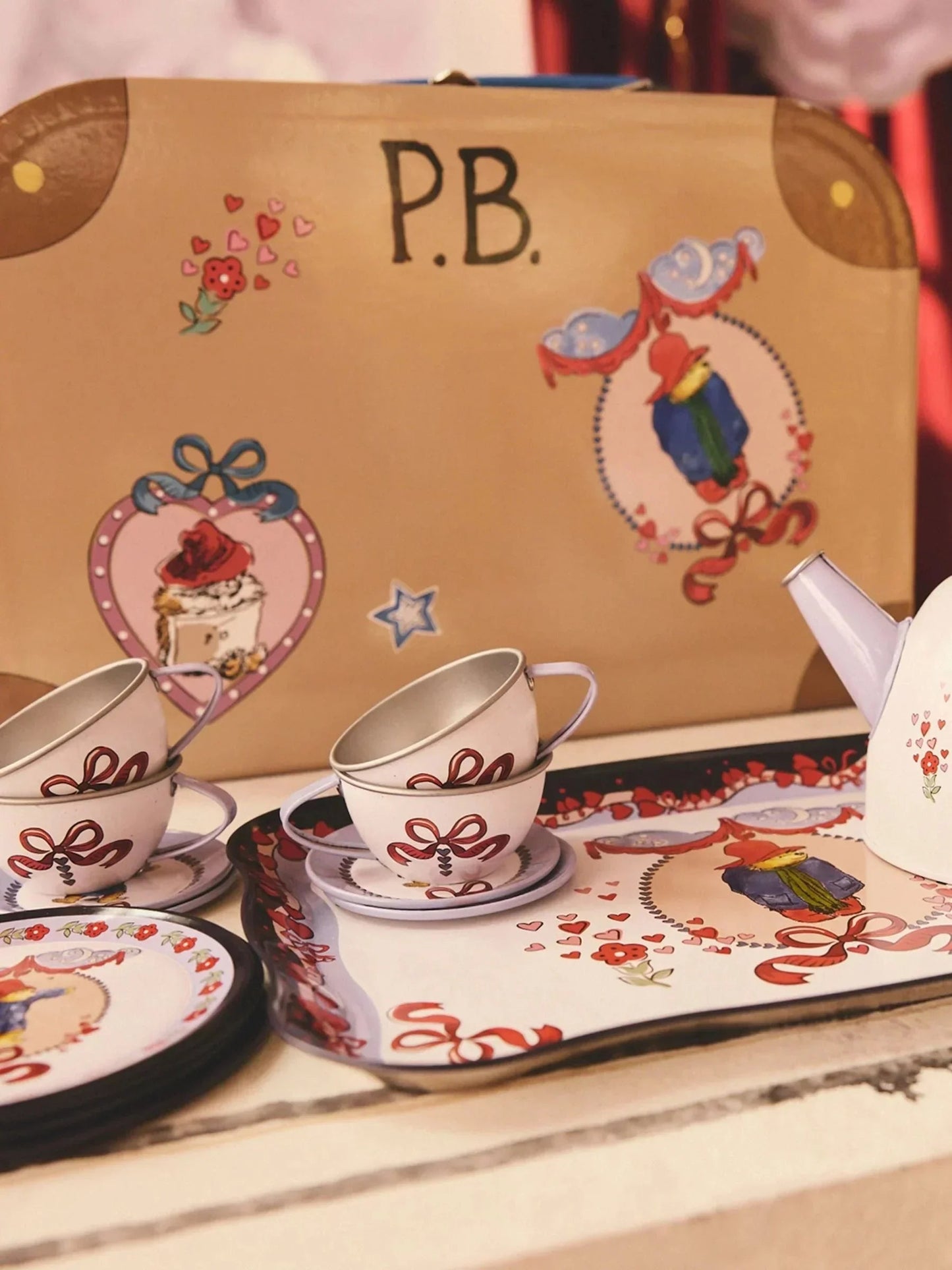 Cath Kidston Paddington Kids Play Tea Set - Blue and Brown